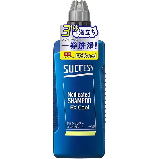 KAO Success Extra Cool Лечебный шампунь для мужчин, с охлаждающим эффектом, с ментолом и эвкалиптом, 400мл 379030