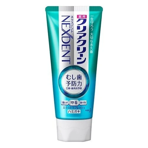 KAO Clear Clean Nexdent Extra Fresh Лечебно-профилактическая зубная паста с микрогранулами и фтором свежесть 120г 334176
