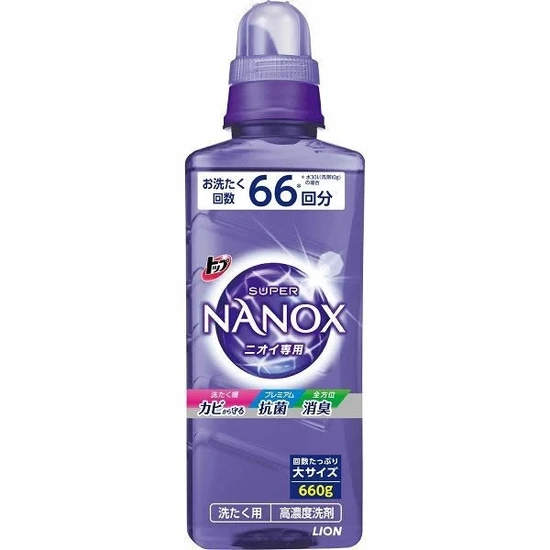 Lion Top Super Nanox Гель для стирки с функцией контроля за неприятными запахами концентрированный 660гр 306849