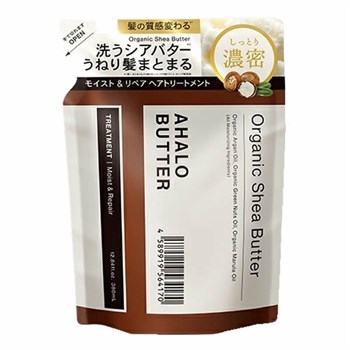 564170 AHALO BUTTER Moist&Repair Treatment Бальзам-ополаскиватель для волос с органическими маслами и керамидами 380мл 564170 - фото 883