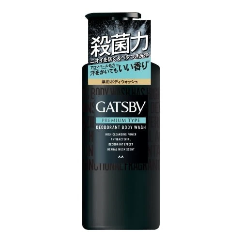 Mandom Gatsby Premium Type Мужское жидкое мыло  для глубокого очищения травы и мускус 380мл 123364