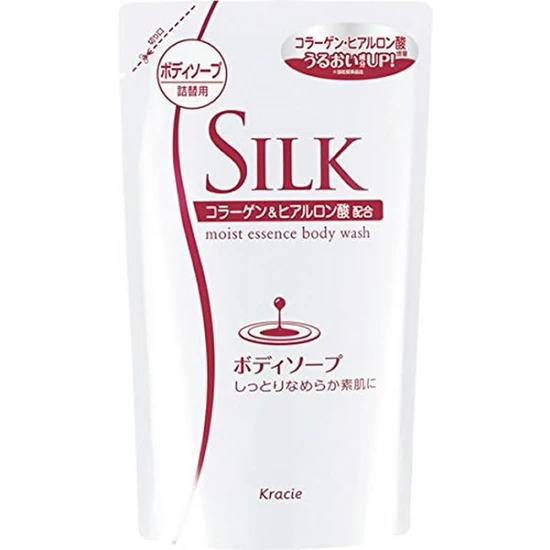 Kracie Silk Moist Essence Body Soap Жидкое мыло для тела с природным коллагеном фрукты м/у 350мл 175106