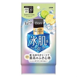 333296 LION Ban Premium Refresh Shower Sheets Дезодорант для всего тела в форме салфеток  с пудрой и охлаждающим эффектом Цветущий цитрус 30 шт 333296