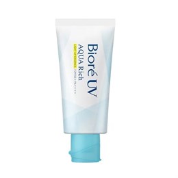 390820 КAO Biore Aqua Rich Light Up Светоотражающий солнцезащитный крем-эссенция для лица и тела SPF 50+ туба 70 г 390820