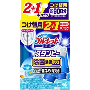 Kobayashi Bluelet Stampy Fresh Cotton Дезодорирующий очиститель-цветок для туалетов свежий хлопок запасной блок 3Х28г 056790