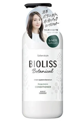 540666 KOSE Bioliss Botanical Conditioner Smooth & Sleek Кондиционер с органическими маслами и растительными экстрактами для гладкости и блеска волос, с ароматом зеленого яблока и герани, 480мл 540666
