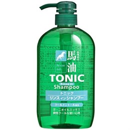 Kumano Yushi Horse Oil Tonic Rinse in Shampoo Шампунь-кондиционер для мужчин с лошадиным маслом и ментолом 600мл 830129