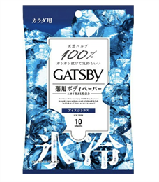 Mandom Gatsby Body Wipes Deodorant Ice-Type Мужской дезодорант-антиперспирант для всего тела салфетки с ментолом цитрус 10 шт 112726