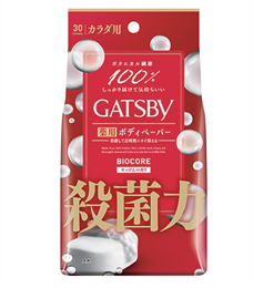 Mandom Gatsby Body Wipes Deodorant Biocore Мужской дезодорант-антиперспирант для всего тела салфетки с ментолом 30 шт 118506