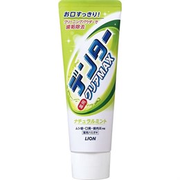 Lion Dentor Clear MAX Natural Mint Зубная паста для защиты от кариеса с микропудрой со вкусом мяты 140г 186427