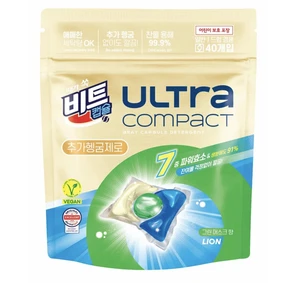 CJ Lion Ultra Compact No Added Rinsing Капсулы для стирки  с кондиционером быстрая стирка 40Х8г 633662