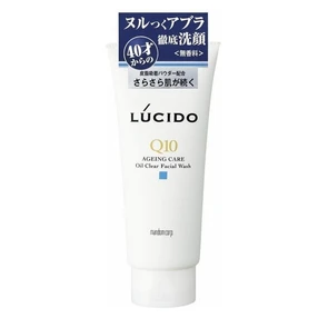 Mandom Lucido EX Oil Clear Мужская пенка для умывания с коэнзимом Q10 и экстрактом зеленого чая без аромата 130г 100570