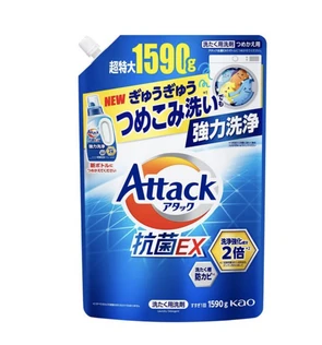 KAO Attack EX Концентрированное жидкое средство для стирки с ароматом свежести м/у с  1590г 434296