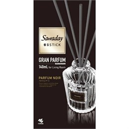 058022 KOB Kobayashi GRAN PARFUM NOIR  Ароматический диффузор для дома с палочками (большой рифлёный флакон + 2 наполнителя + палочки) 140 мл 058022