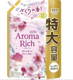 362029 LION Aroma Rich Sakura Кондиционер для белья 950мл 362029