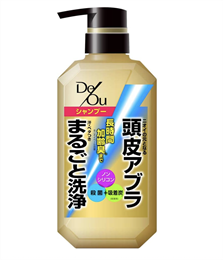 148783 ROHTO DeOu Scalp Care Shampoo Мужской шампунь для ухода за кожей головы против неприятного запаха, с адсорбирующим углем и освежающим ароматом цитрусовых трав, флакон с дозатором 400мл 148783