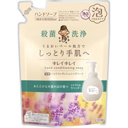 367307 LION Kirei Kirei Hand Conditioning Увлажняющее мыло-пенка для рук ароматом цитруса и лаванды, сменная упаковка 400мл 367307
