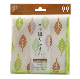 806010 KOKUBO Kayaori Салфетка для посуды и кухни, с высокой впитывающей способностью Нежный лист 30 x 30см 1 шт 806010
