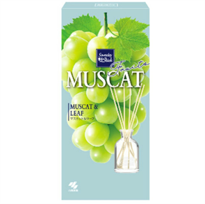 087978 KOB Kobayashi MUSCAT FRUITS Ароматический диффузор для дома с палочками Виноград стеклянный флакон + наполнитель + палочки 70 мл 087978