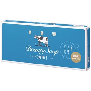 010658 COW Blue Box Молочное освежающее туалетное мыло с ароматом жасмина, 6шт по 85г 010658