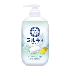 011686 COW Milky Body Soap Молочное увлажняющее жидкое мыло для тела с цитрусовым ароматом  500 мл 011686