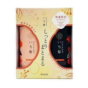 Kracie Ichikami Double Moisturizing Care Шампунь и кондиционер для волос восстановление абрикос/вишня 2Х480мл 788849
