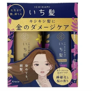 Kracie Ichikami Damage Repair&amp;Color Care Шампунь и кондиционер для поврежденных волос 2Х480мл 788856