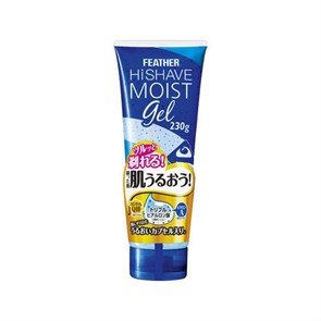 832319 FEATHER HiShave Moist Gel Увлажняющий гель для бритья с гиалуроновой кислотой, Q10 и витамином А (морской аромат) 230 г 832319