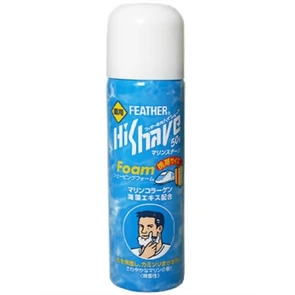 832449 FEATHER HiShave MarineStage Пена для бритья с морским коллагеном и экстрактом водорослей (с лечебным эффектом) 50 г 832449