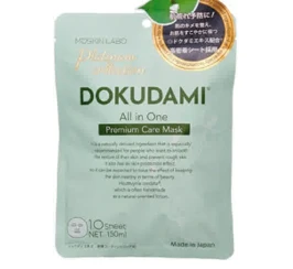 879055 MDSKIN LABO Dokudami Premium Care Тканевая маска для лица с хауттюйнией, коллагеном, гиалуроновой кислотой, токоферолом, аллатоином, керамидами 10шт 879055