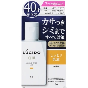 107364 Mandom Молочко Lucido Q10 Ageing Care Milk Увлажняющее молочко  для мужчин после 40 лет без запаха 100 мл 107364