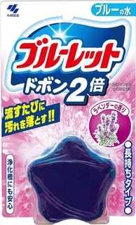 Kobayashi Bluelet Dobon Double Lavender Таблетка для бачка унитаза очищающая и дезодорирующая лаванда 120г 087862