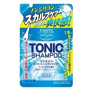 KOSE Cosmeport SOFTYMO Мужской шампунь-кондиционер для волос и кожи головы с краш-ментолом м/у 400 мл 315608