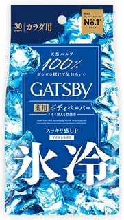 112733 Mandom Gatsby Body Wipes Deodorant Ice-Type Мужской дезодорант-антиперспирант для всего тела салфетки  с ментолом Ледяной цитрус 30 шт 112733