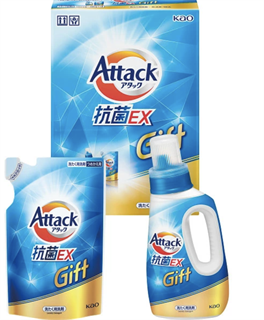 436214 KAO Attack Antibacterial EX Gift K AR-10A Набор: Концентрированное жидкое средство для стирки с антибактериальным эффектом, 750г.х1шт.+590г.х1шт. 436214