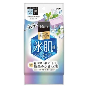 Lion Ban Premium Refresh Shower Sheets Дезодорант для всего тела охлаждающий салфетки с пудрой Цветочное мыло 30шт 333210