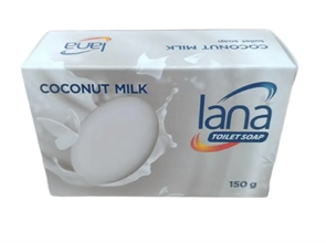 340118 LANA Увлажняющее туалетное мыло Тропическая фантазия (кокос и миндаль) 150 г 340118