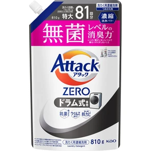435620 KAO Attack ZERO Жидкое средство для стирки суперконцентрат, с защитой от повторного оседания грязи при стирке м/у  810 г 435620
