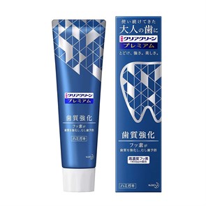 KAO Clear Clean Premium Tooth Strengthening Премиальная зубная паста комплексного действия осветление и восстановление эмали  мята 100г 337870