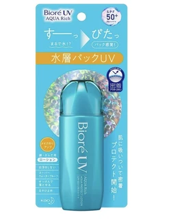 KAO Biore UV Aqua Rich Super Stand Aqua Protect Лосьон-вуаль для сияющей и увлажнённой кожи SPF50+   70 мл 406866