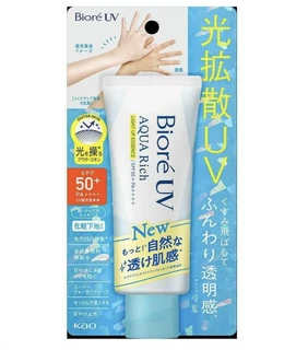 KAO Biore UV Aqua Rich Light Up Essence SPF50+  Солнцезащитный лосьон с ароматом белых цветов и эффектом сияния туба 70г 447654