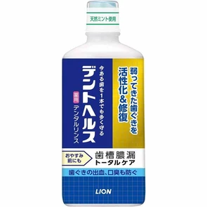 311539 LION Dent Health Ежедневный защищающий ополаскиватель полости рта с антибактериальным и успокаивающим эффектом 450мл 311539
