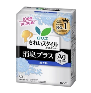 KAO Laurier Beautiful Style Deodorant Plus Ежедневные гигиенические прокладки с дезодорирующим эффектом без аромата 62шт 406439
