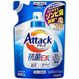 415738 KAO Attack EX Жидкое средство для стирки концентрат тройного действия 690г 415738
