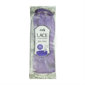 CW Lace Latex Gloves Перчатки из натурального латекса укороченные с крючками для сушки размер L 046479