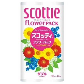 Crecia Scottie Flower pack Туалетная бумага двухслойная 12Х25м 262600