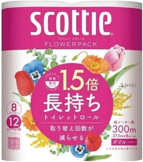 Crecia Scottie Flower pack Мягкая туалетная бумага двухслойная плотной намотки 8Х37,5м 263508