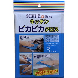 025274 Crecia Scottie f!ne Очищающая салфетка для мытья и полировки кухонных поверхностей и раковин 335х220мм 3шт 025274