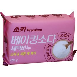 401326 MKH Premium Baking Soda Премиальное дезодорирующее пятновыводящее хозяйственное мыло  с содой 200г 401326