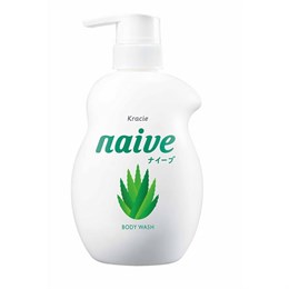 Kracie Naive Body Soap Aloe Жидкое мыло для тела с экстрактом алоэ, с ароматом цветов и свежей зелени, помпа 530мл 169525